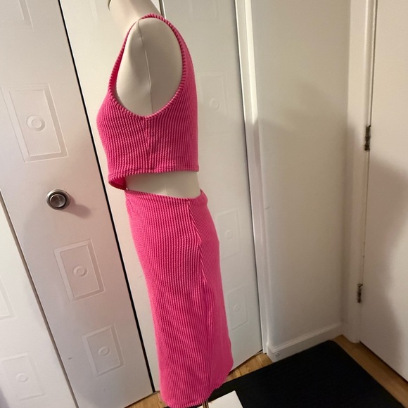 Love J Pink Dress Asymmetrical Dress - Picture 4 of 5